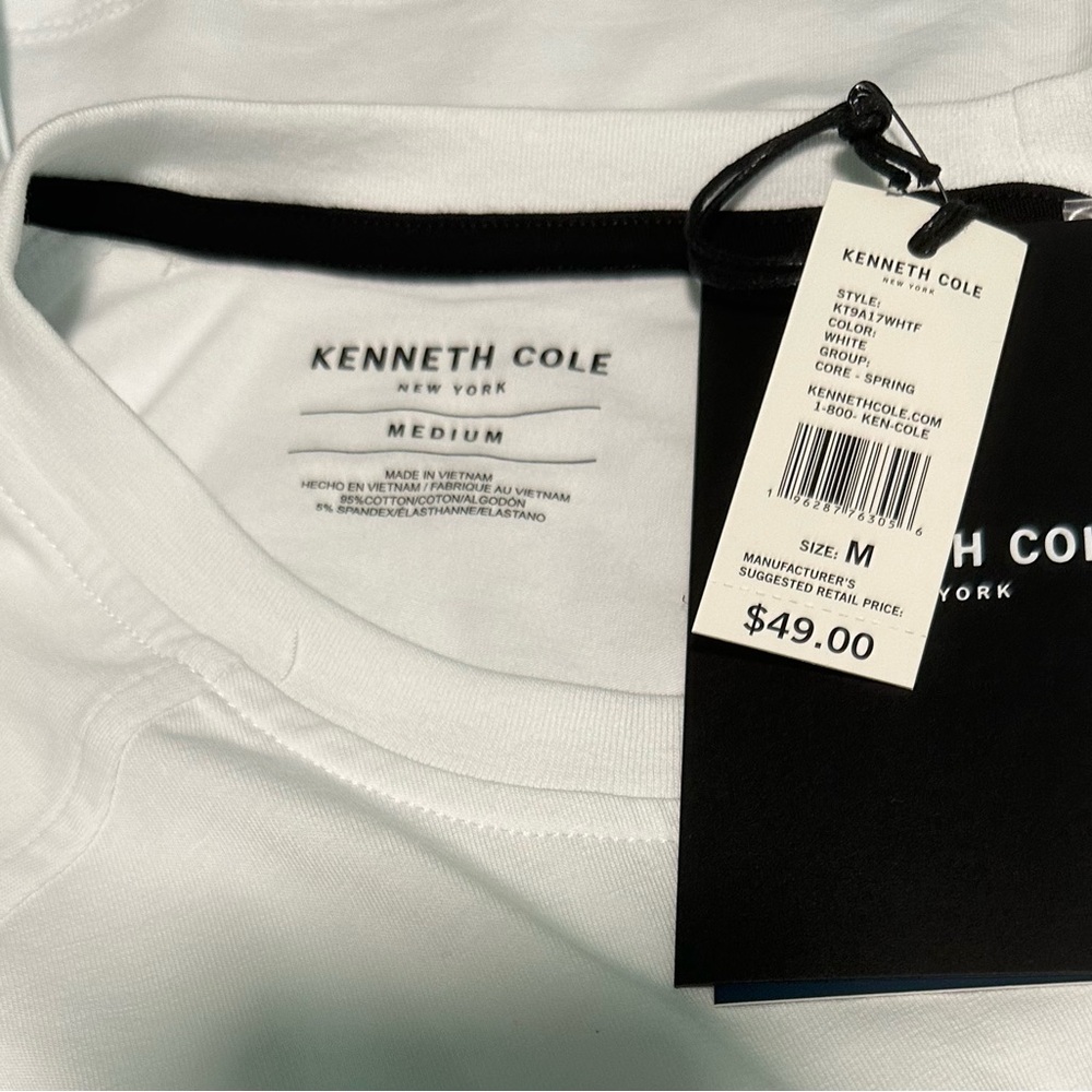 New Kenneth Cole men t-shirts, size medium, cotton - Picture 3 of 4